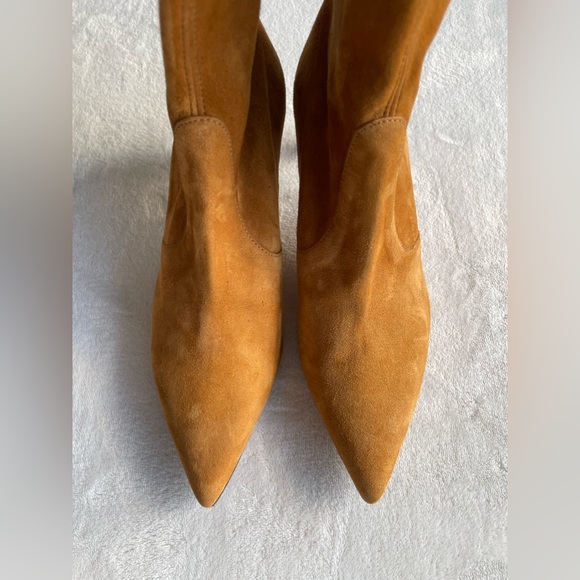 Stuart Weitzman Rapture 75 Suede Bootie in Bridle - Picture 2 of 16